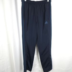 Adidas Mens Medium Navy Blue Primegreen Ankle Zip Athletic Joggers Track Pants